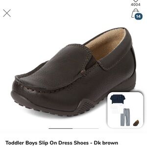 Toddler Boy Dark Brown Dress Shoes - Children’s Place Size 5